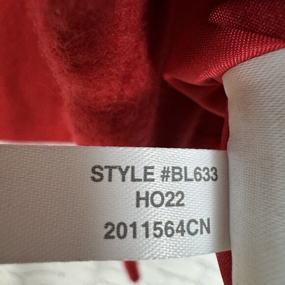 J CREW Wool Blend Double Breasted Topcoat Jacket Red Women Size 14 Welt Pockets - Picture 11 of 11